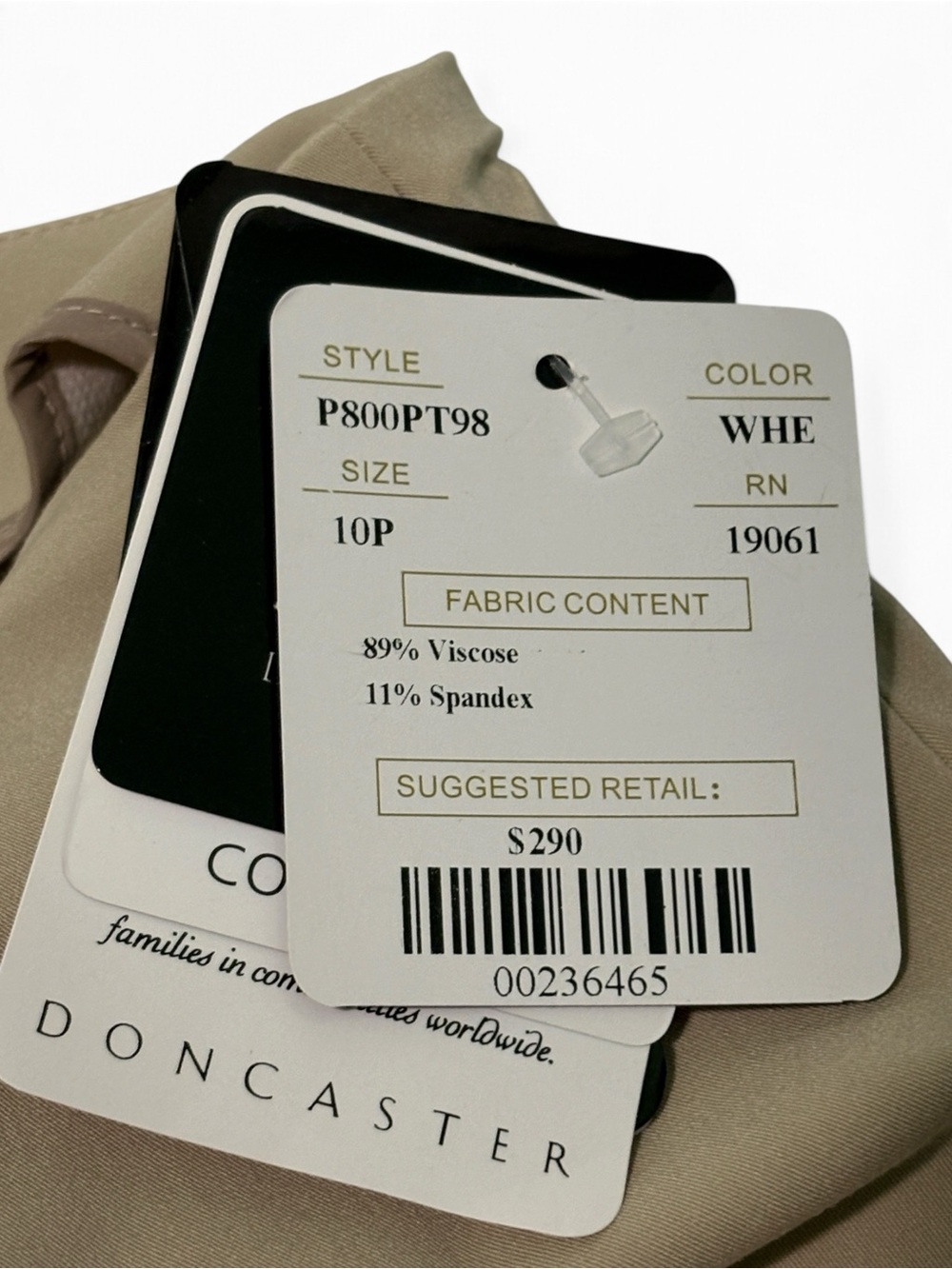 Doncaster Collection Women’s Size 10P Tan Pants Slacks NWT - Picture 4 of 8